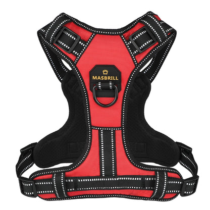 Reflective Dog Harness No Pull with Handle, Breathable Padded Adjustable Dog Harness