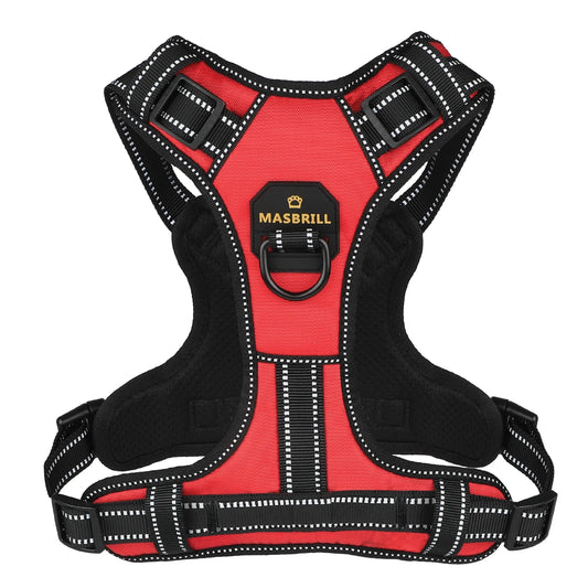 Reflective Dog Harness No Pull with Handle, Breathable Padded Adjustable Dog Harness
