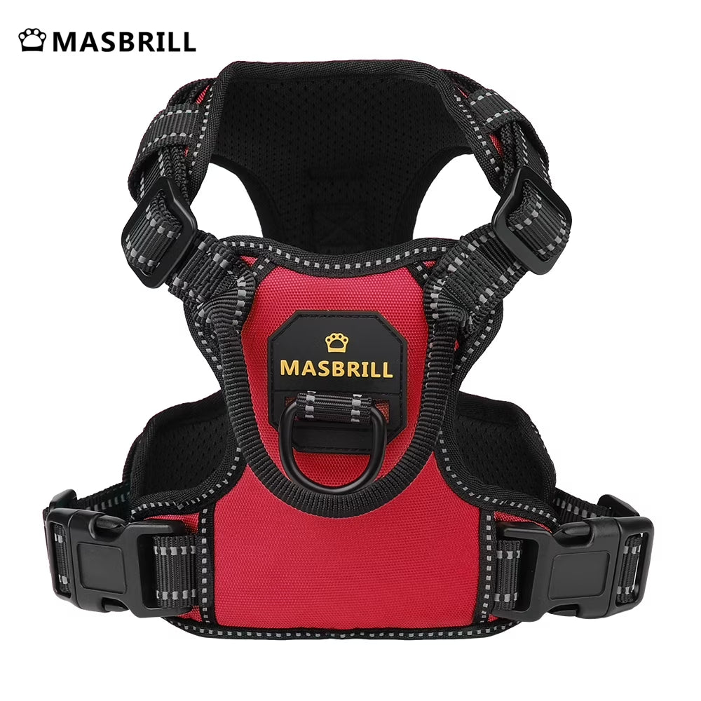 Reflective Dog Harness No Pull with Handle, Breathable Padded Adjustable Dog Harness